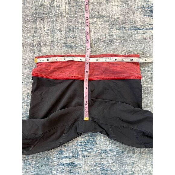 Lululemon Run: For Your Life Crop Deep Coal Gray Wee Are From Space Red Coral 6 - Picture 5 of 5